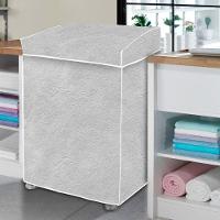 Capa Maquina De Lavar Flanelada Cinza Perolizada - P - 2