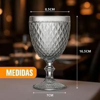 Kit 06 Copos De Vidro Bico De Abacaxi Conjunto - 6