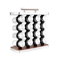 Kit 16 Potes De Condimentos Vidro 80ml Conjunto Inox - 4