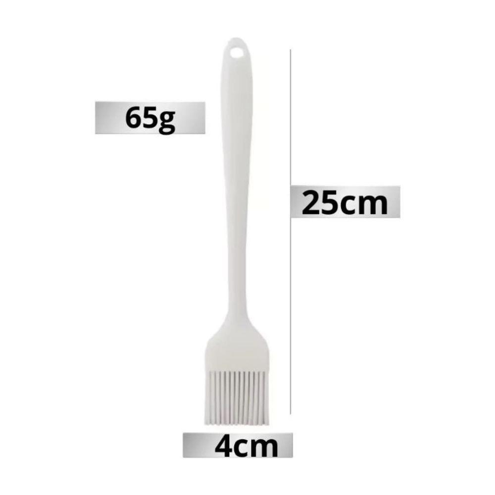 Pincel Culinário De Silicone Cozinha E Confeitaria Grande 25cm - Cinza - 5