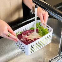 Kit 3 Potes Cestas Herméticos Frigoríficas Multifuncional Conjunto De Cozinha - Branca