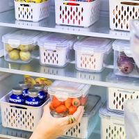 Kit 3 Potes Cestas Herméticos Frigoríficas Multifuncional Conjunto De Cozinha - Branca - 5