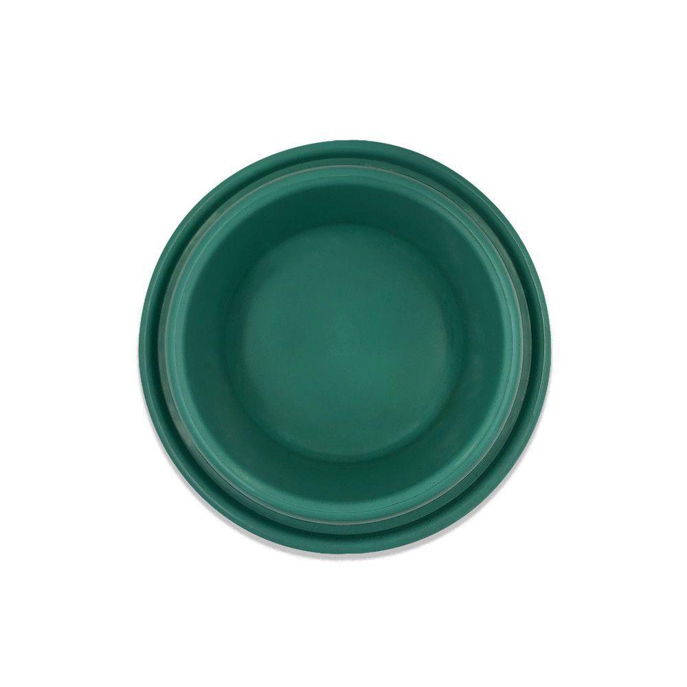 Comedouro Para Gatos E Cachorros 1000ml Anti Formiga Grande - Verde - 1