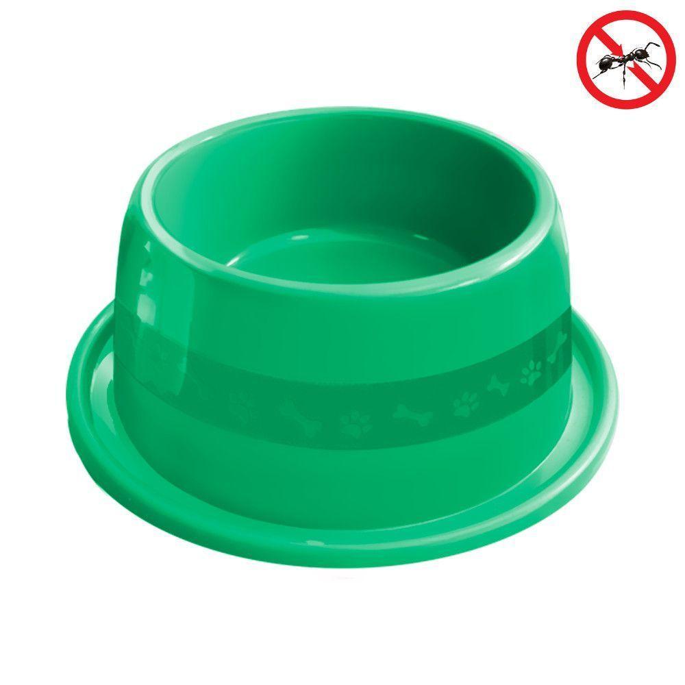 Comedouro Para Gatos E Cachorros 1000ml Anti Formiga Grande - Verde - 2