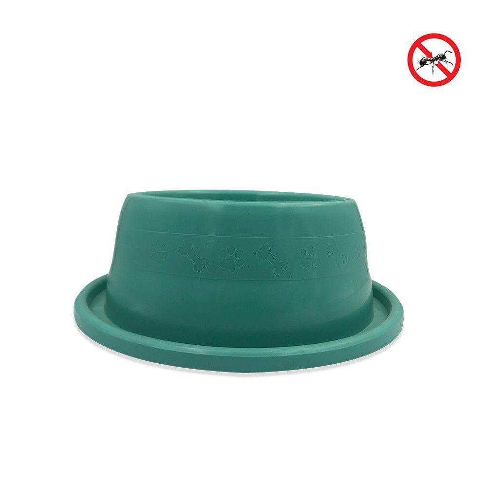 Comedouro Para Gatos E Cachorros 1000ml Anti Formiga Grande - Verde - 3