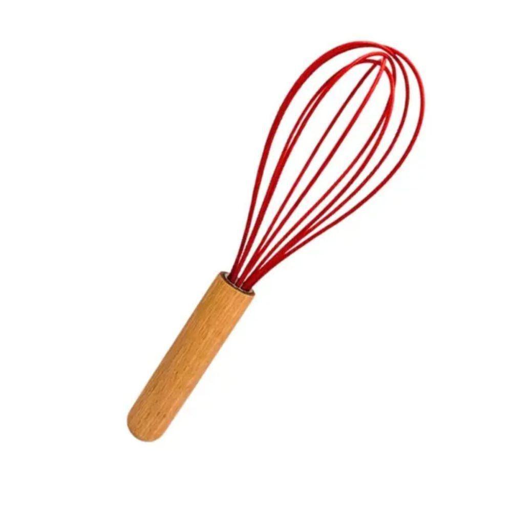 Batedor De Claras De Silicone 29cm - Vermelha - 1