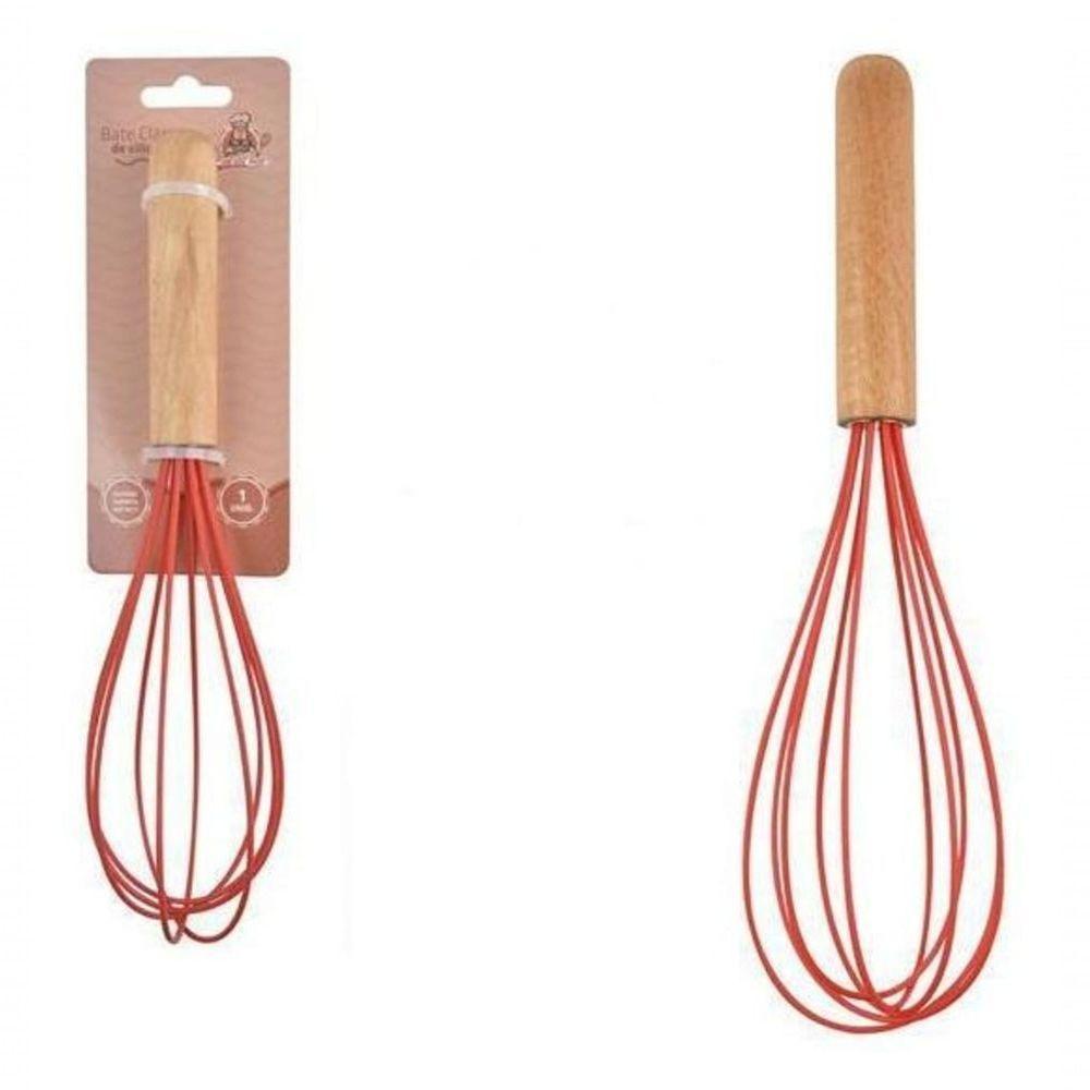 Batedor De Claras De Silicone 29cm - Vermelha - 2