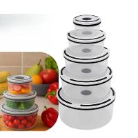 Kit Conjunto 5 Tigelas Potes Herméticos De Plástico Inquebrável Com Tampa De Vedação - 2