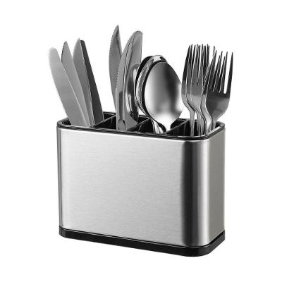 Suporte Escorredor Porta Talheres Inox Portátil