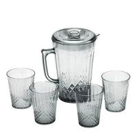 Kit Jarra Com 4 Copos Conjunto Acrílico água E Suco - 4