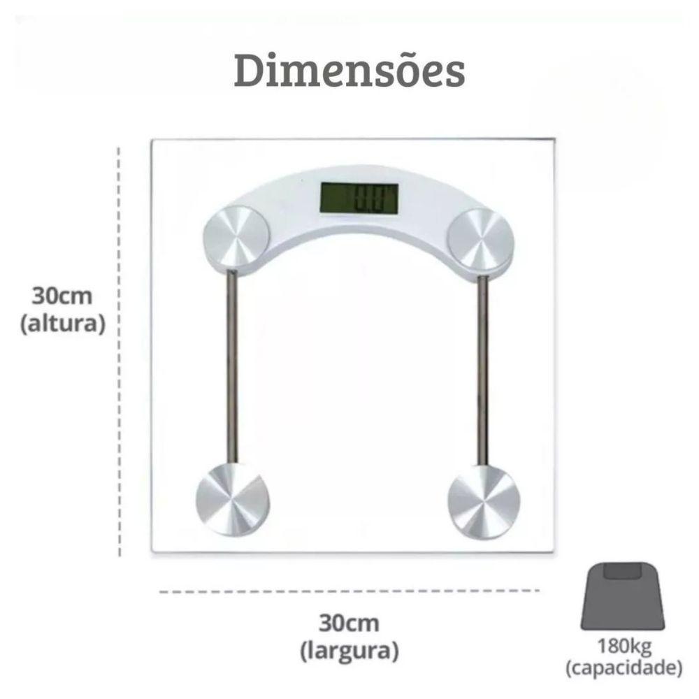 Balança Digital Corporal Para Banheiro E Academia Base De Vidro Atá 180kg Precisa - 4