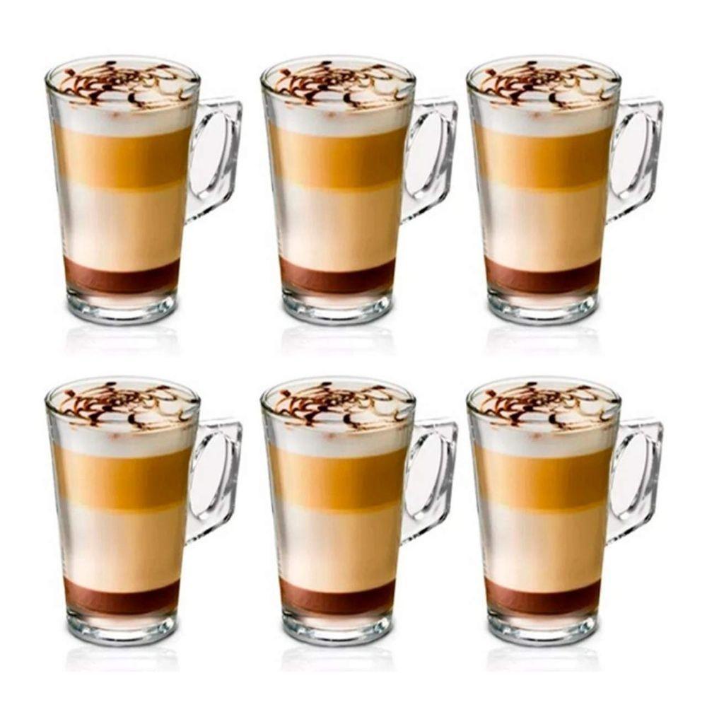 Kit Conjunto 6 Unidades Caneca Vidro 265ml Tily - 3
