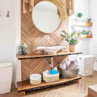 Kit 4 Cestos Organizadores De Bambu Multiuso Com Forro - 3