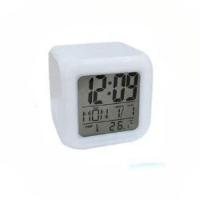 Mini Relógio Despertador Digital Branco - 1