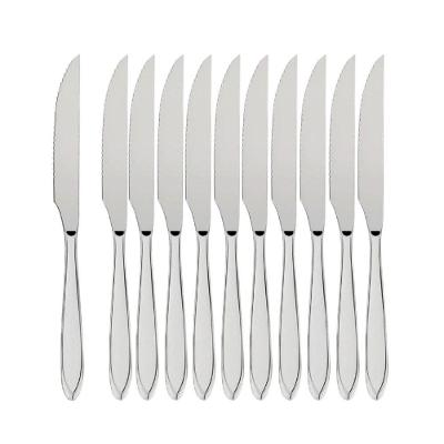 Kit 12 Facas De Mesa Premium Aço Inox Restaurante Buffet Casamento Cozinha Refeições