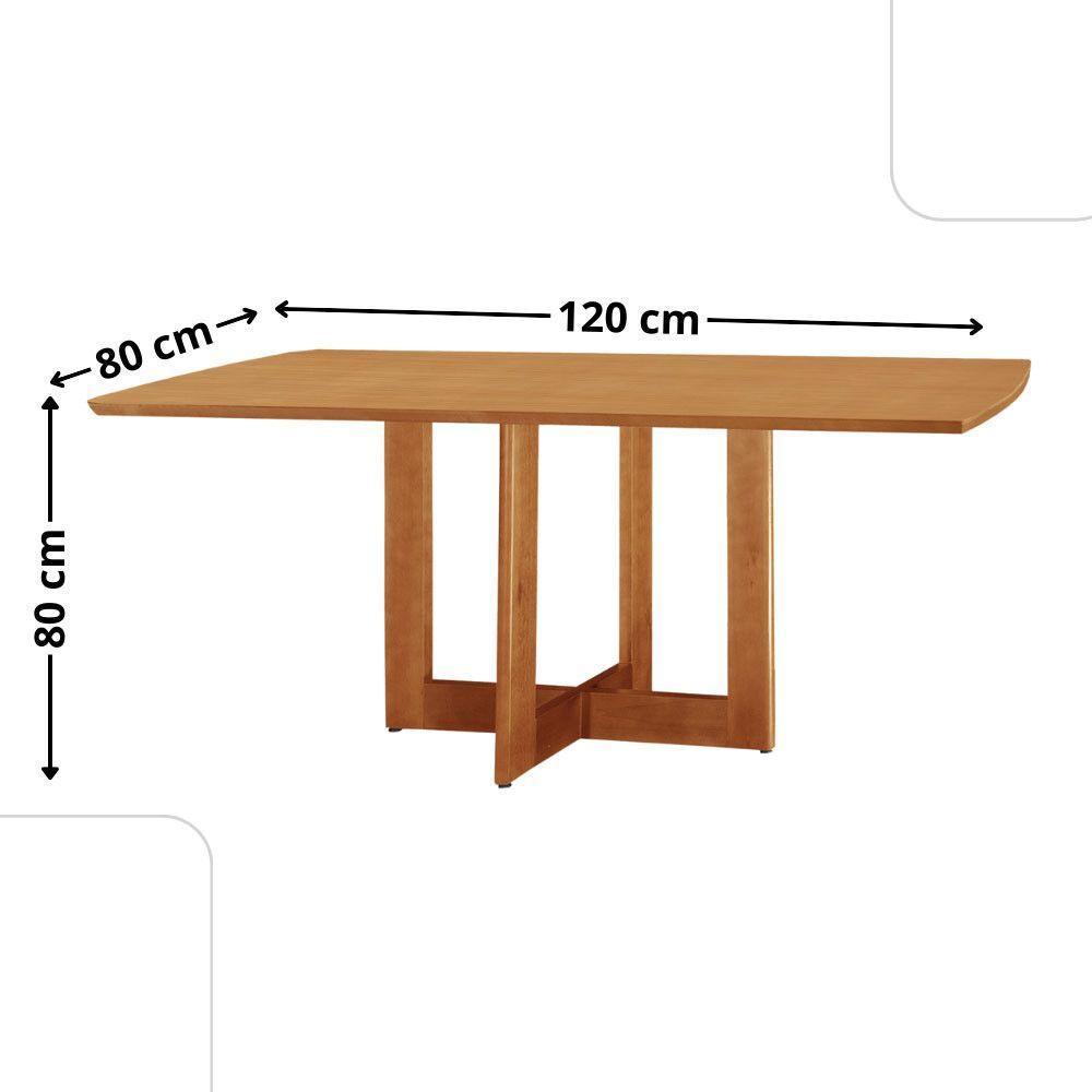 Mesa 120 Laminado Com 4 Cadeiras Malta Gold Moderna Mobília Linho Preto / Imbuia Nat. - 4