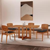 Mesa 120 Laminado Com 4 Cadeiras Malta Gold Moderna Mobília Linho Preto / Imbuia Nat. - 1