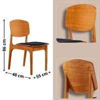 Mesa 120 Laminado Com 4 Cadeiras Malta Gold Moderna Mobília Linho Preto / Imbuia Nat. - 3