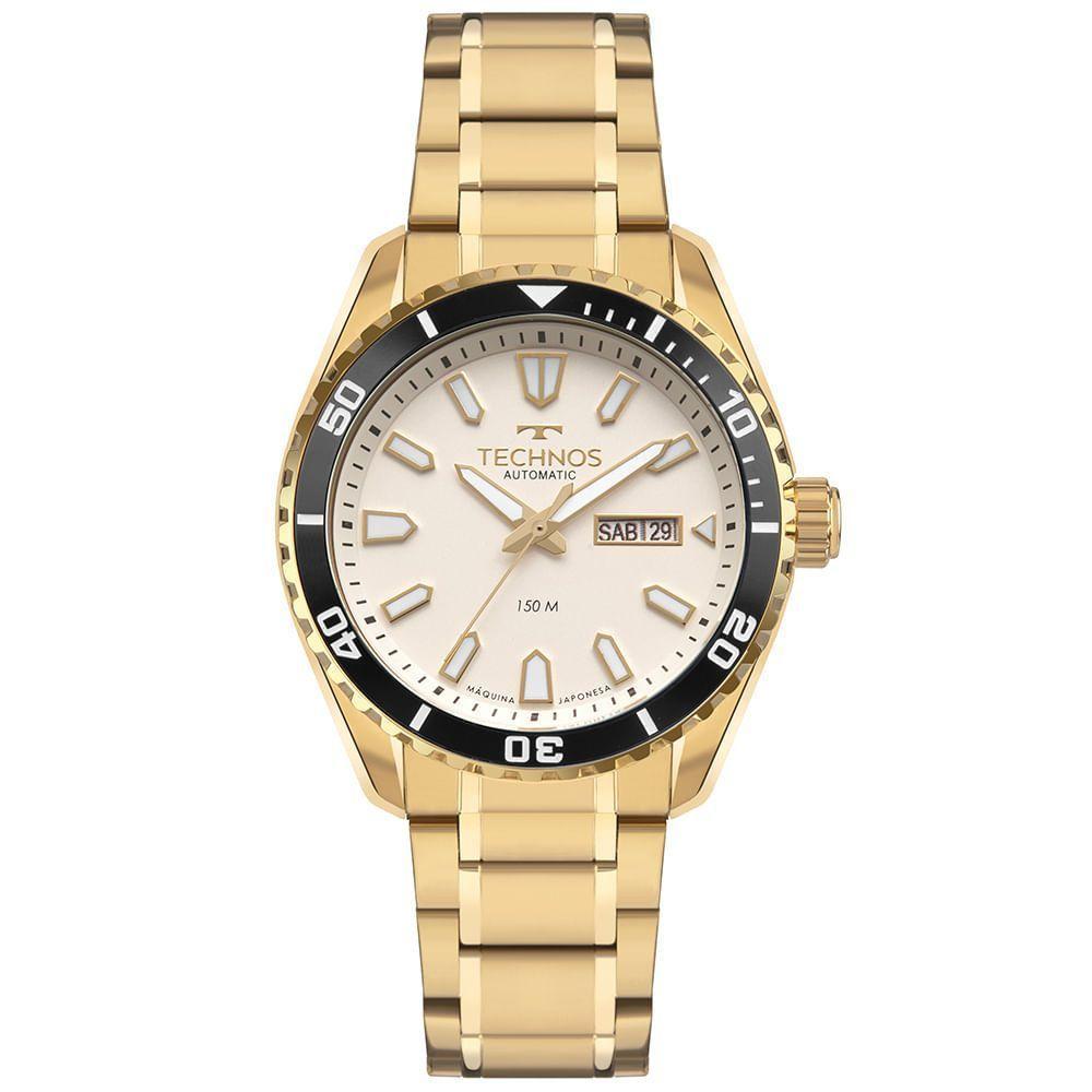 Relógio Technos Masculino Automático Dourado - 8205pg-1x Relógio Technos Masculino Automatico Dourado - 8205pg-1x - 1