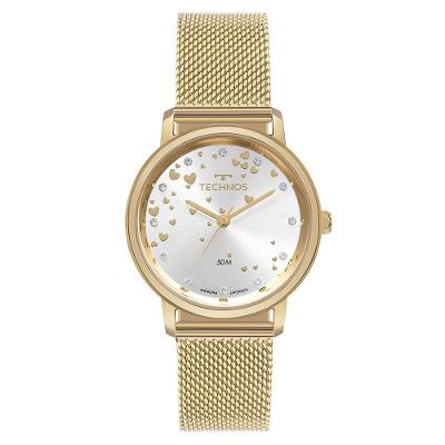 Relógio Feminino 2035NDQ-1K Analógico com Pulseira de Metal Dourado Technos