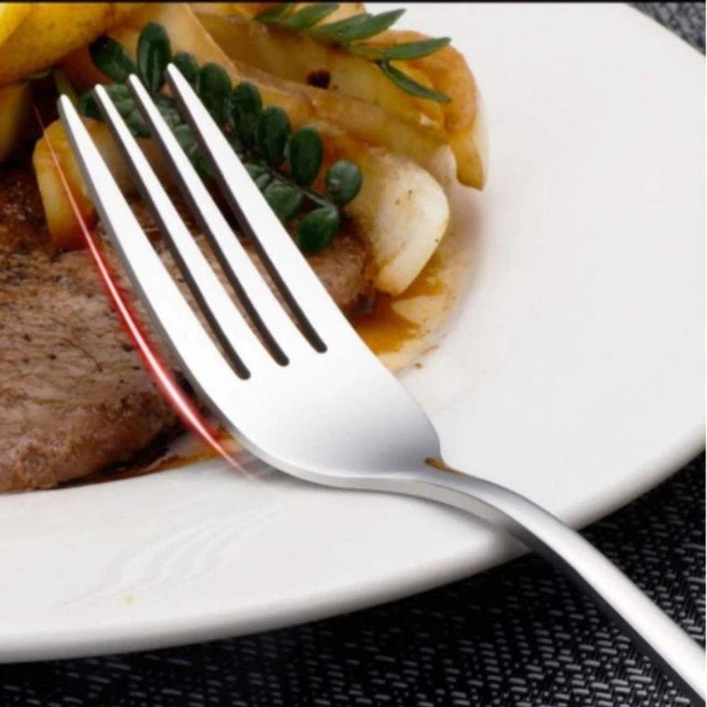 Kit 12 Garfos De Mesa Premium Aço Inox Restaurante Buffet Casamento Cozinha Refeições - 2