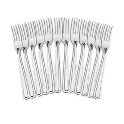 Kit 12 Garfos De Mesa Premium Aço Inox Restaurante Buffet Casamento Cozinha Refeições