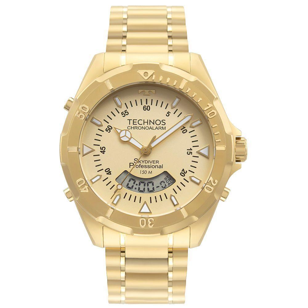 Relógio Technos Masculino Skydiver Dourado - Wt2050awn-1x - 1