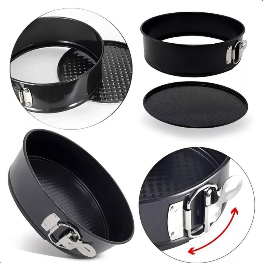 Formas Com Fundo Removível Kit 3 Formas Antiaderente Para Torta Bolo - 3