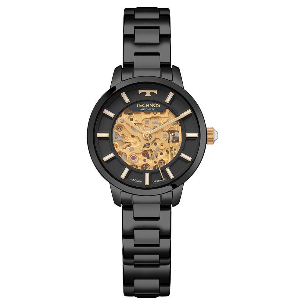 Relógio Technos Feminino Automatico Preto - 8n24ap-1p - 1
