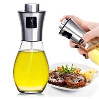 Spray Borrifador Azeite Galheteiro Vidro Inox Pulverizador Vinagre Oleo 200ml Tempero Cozinha - 1