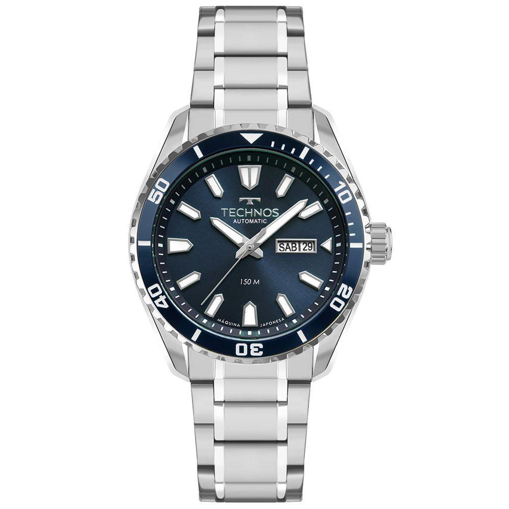 Relógio Technos Masculino Automático Prata - 8205pd-1a Relógio Technos Masculino Automatico Prata - 8205pd-1a - 1