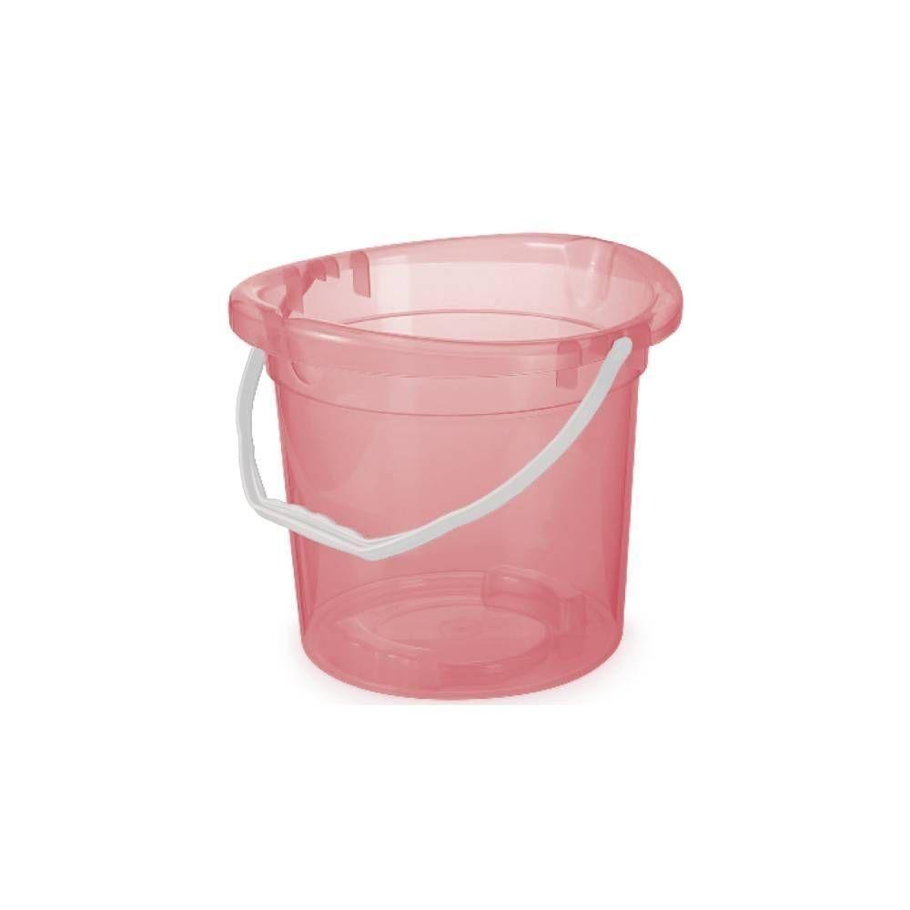Balde Graduado 8 Litros Plasvale Rosa - 1