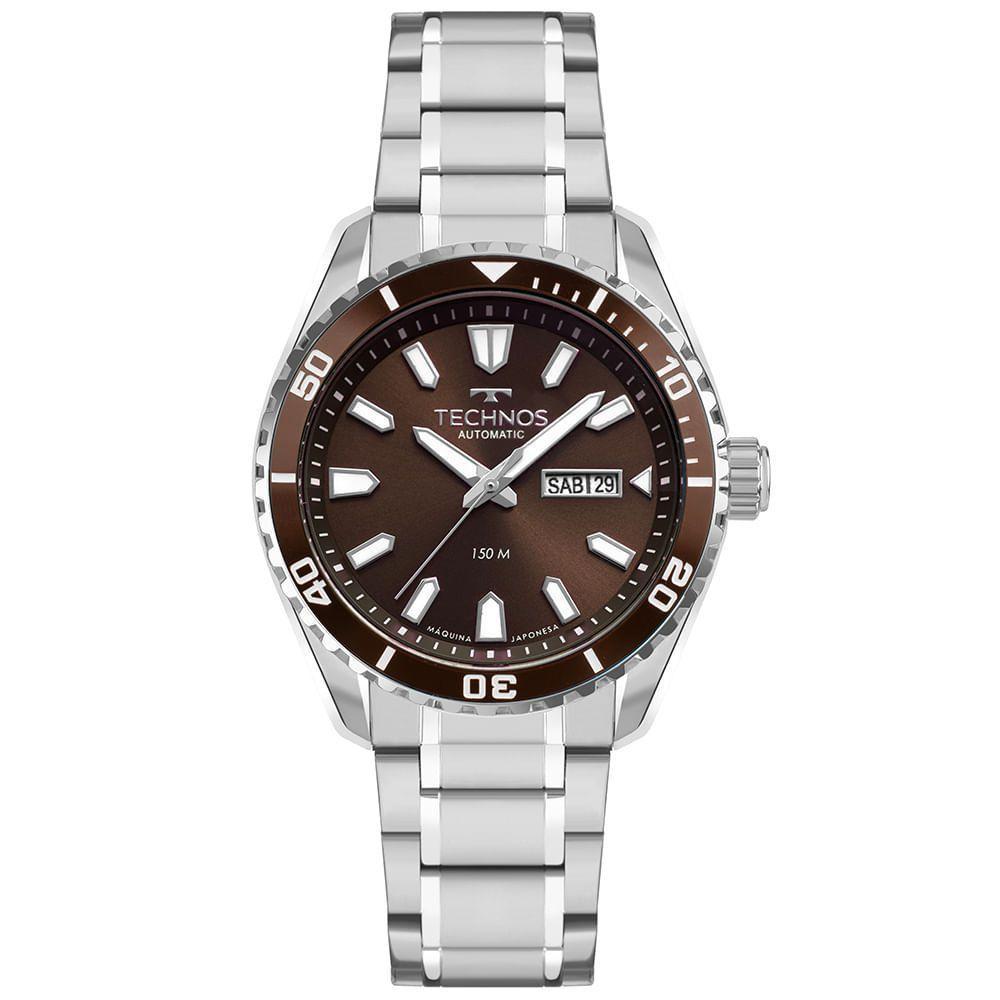 Relógio Technos Masculino Automático Prata - 8205pe-1m Relógio Technos Masculino Automatico Prata - 8205pe-1m - 1
