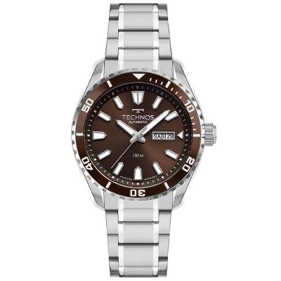 Relógio Technos Masculino Automático Prata - 8205pe-1m Relógio Technos Masculino Automatico Prata - 8205pe-1m