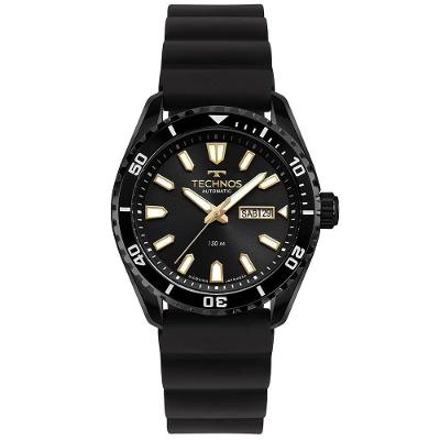 Relógio Technos Masculino Automático Preto - 8205pf-2p Relógio Technos Masculino Automatico Preto - 8205pf-2p