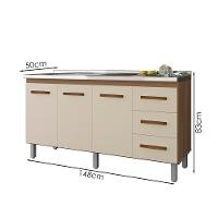 Balcao Para Pia 3 Portas 3 Gavetas 150 Cm Diana Savana Off White Mobbs Savana - 3