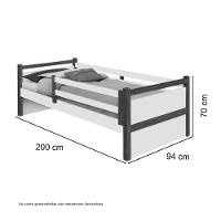 Cama Solteiro Bianca Branca E Mel Com Colchão - 2