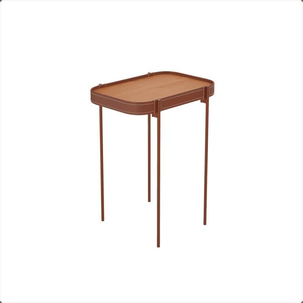 Mesa Lateral Mavi G 70x37 Nature Com Pes Metal Cobre - 3