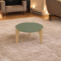 Mesa De Centro Caribe 55cm Para Decoração E Utilidades - Verde Floresta Freijo - 1