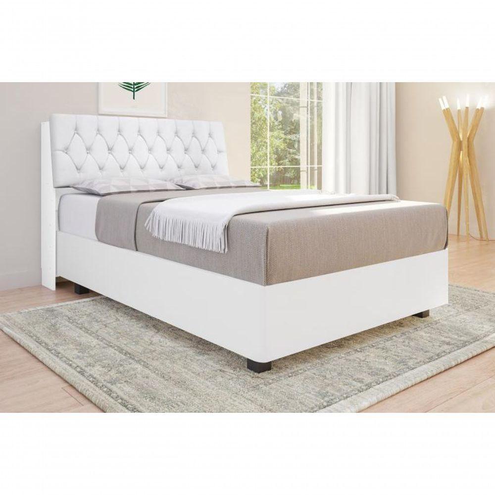 Cabeceira Estofada Yasminne Casal Branca - 1