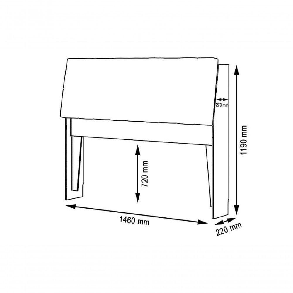 Cabeceira Estofada Yasminne Casal Branca - 2