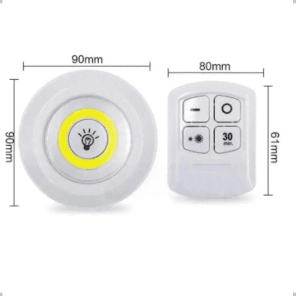 Kit 3 Luminárias Led Com Controle Remoto Conjunto - 6