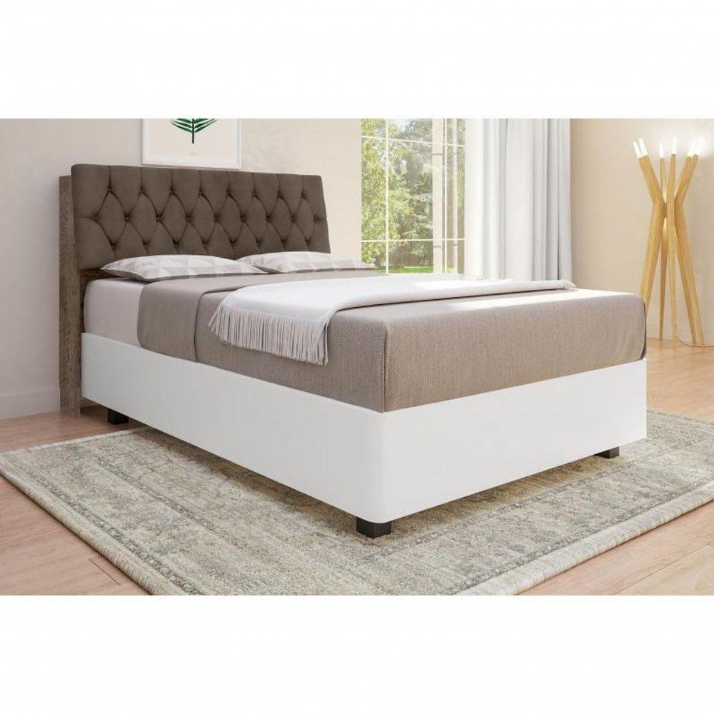 Cabeceira Estofada Yasminne Casal Chocolate - 1