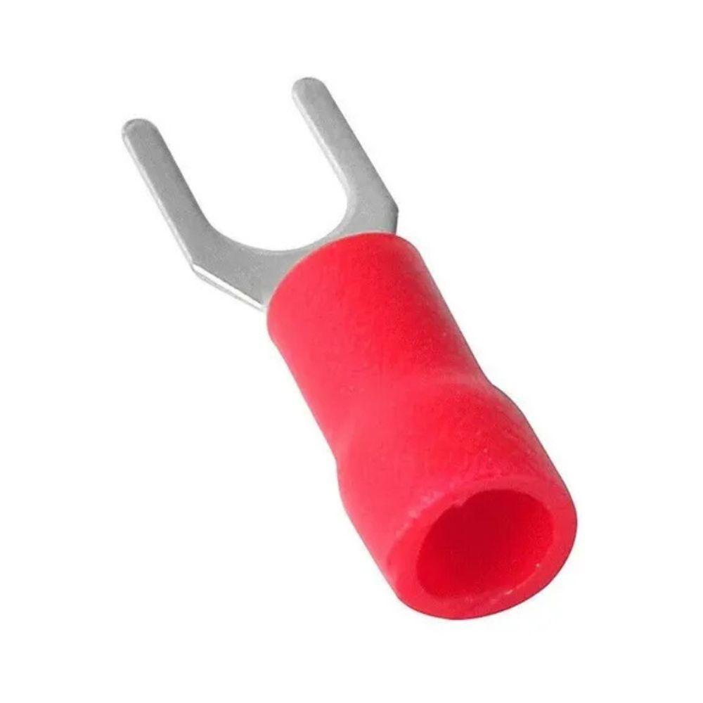 Kit Terminal Forquilha 1,50mm F 5mm Embalagem C-100 Pc Vermelho Rohdina - 1