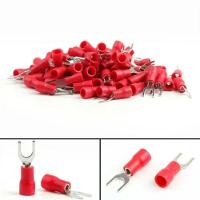 Kit Terminal Forquilha 1,50mm F 5mm Embalagem C-100 Pc Vermelho Rohdina - 2