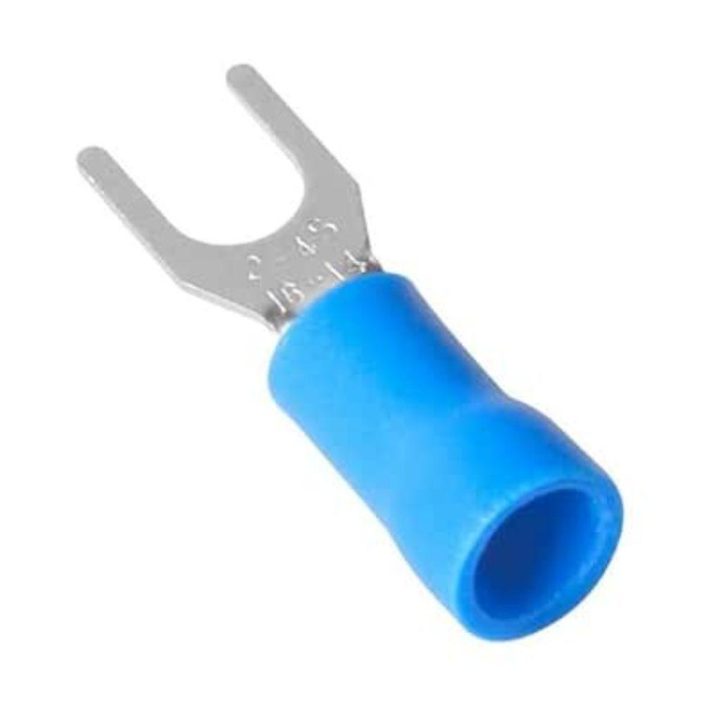Kit Terminal Forquilha 2,50mm F 5mm Embalagem C-100 Pc Azul Rohdina - 1
