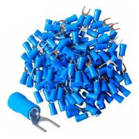 Kit Terminal Forquilha 2,50mm F 5mm Embalagem C-100 Pc Azul Rohdina - 2