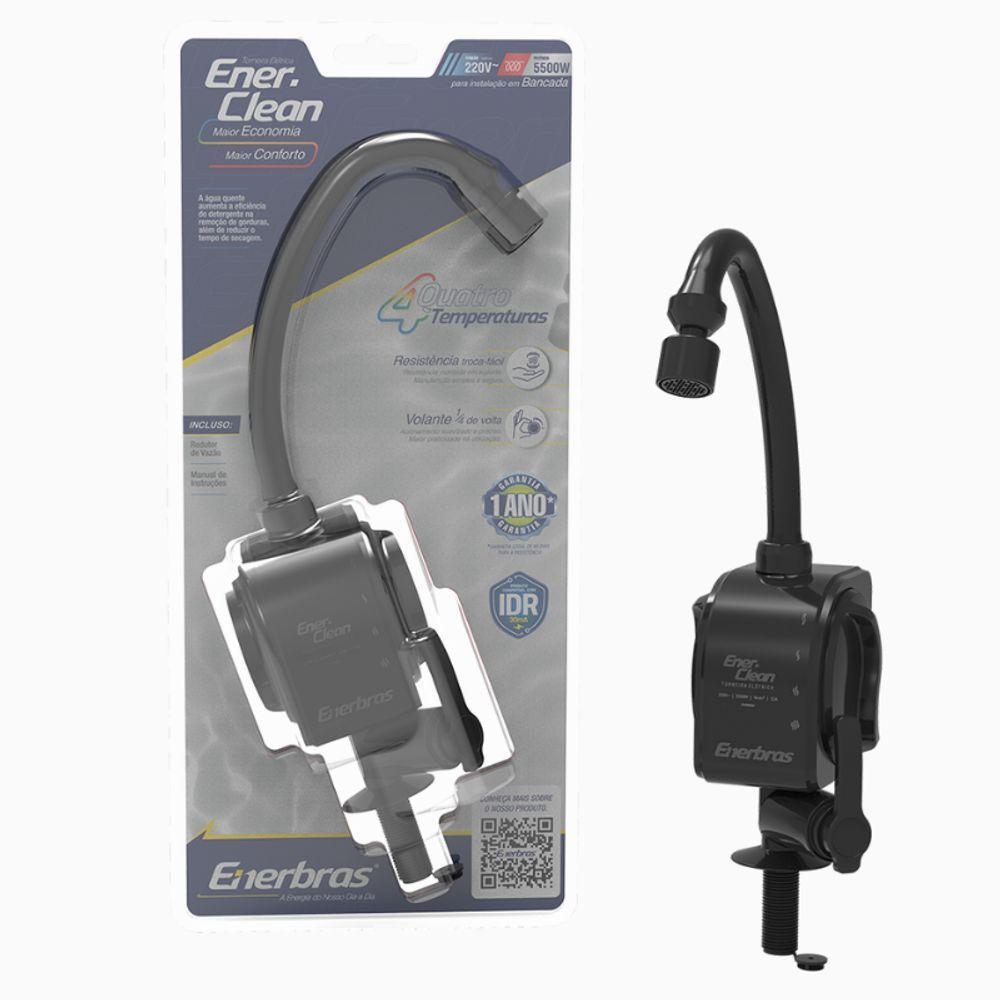 Torneira De Bancada Enerclean Preto 5500w 220V Enerbras - 4