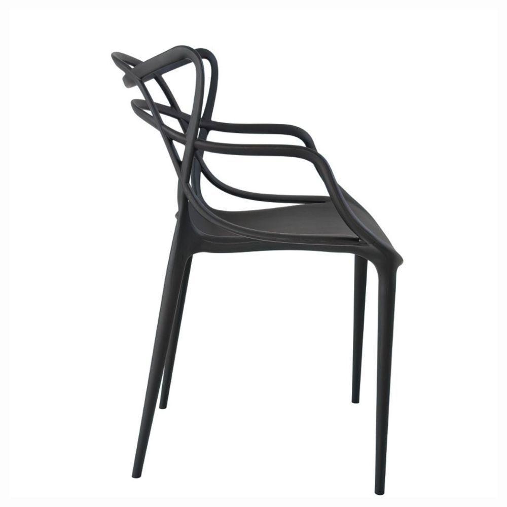 Cadeira Escritório Allegra Escrivaninha Sala Preto - 2