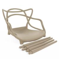 Cadeira Escritório Allegra Escrivaninha Sala Nude - 5